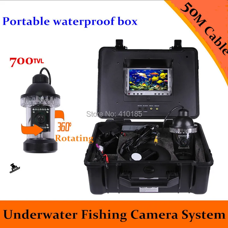 

hotsales 7" TFT LCD Fishing Camera Kit Fish Finder 50M HD 700TVL Underwater Video Camera System Portable waterproof glue box