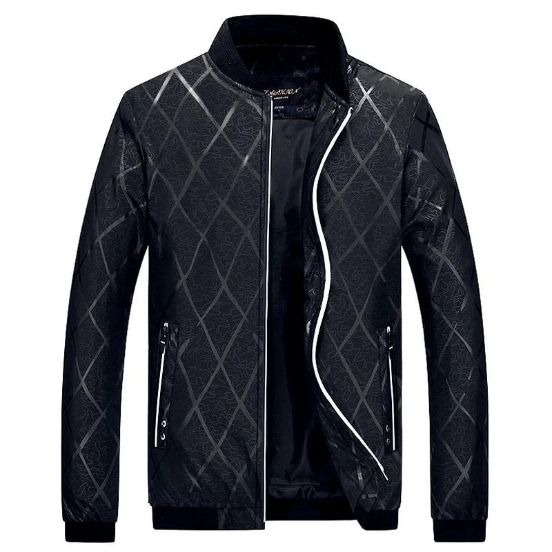 

2019 Spring Autumn Men's Jackets Solid Fashion Coats Men Bomber Jacket Male Casual Slim Stand Collar 4XL,EDA416