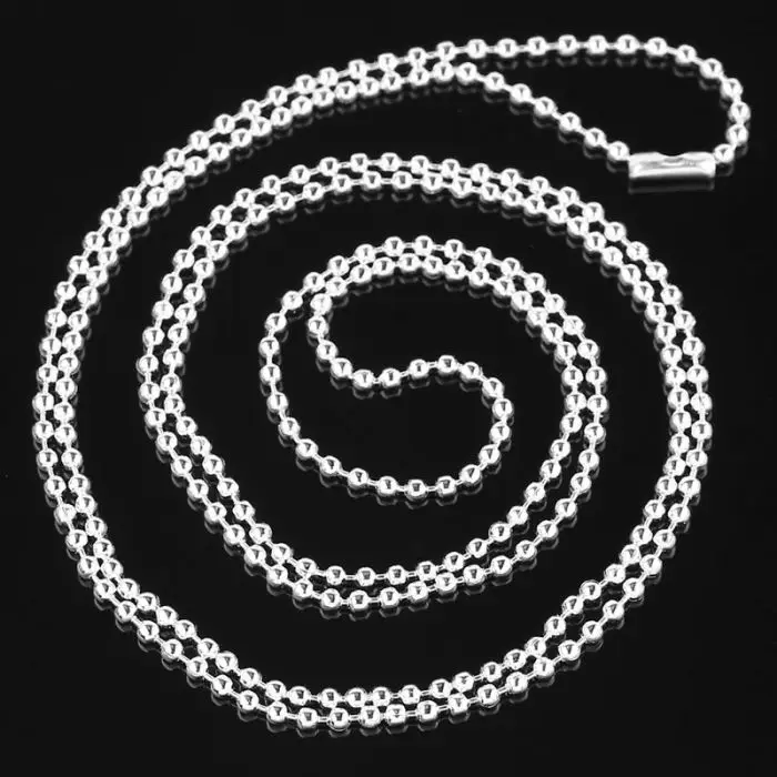 DoreenBeads шаровая цепочка ожерелья серебряного цвета 80 см (31 4/8 &quot) 12 шт | Украшения и