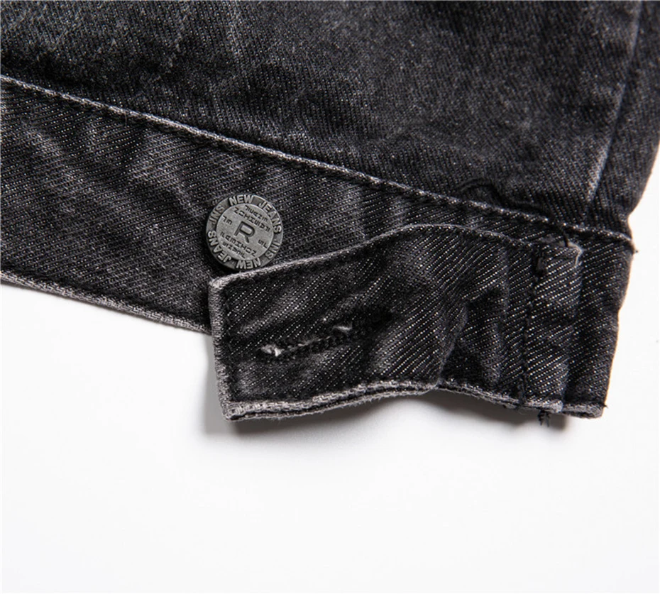 ABOORUN хип хоп Мужские Негабаритных джинсовые куртки большой V печатных рваные джинсовые куртки модные уличные пальто для пар x1522