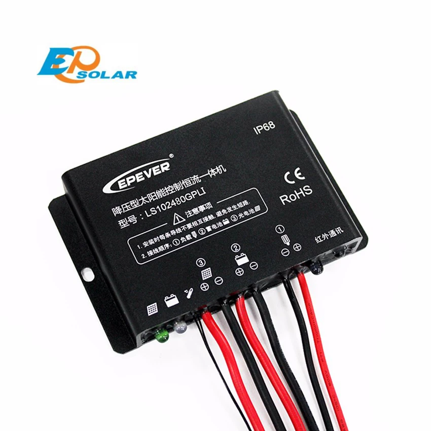 

EPSOLAR LS102480GPLI 10A 12V 24V Solar charger controller timer IP67 Waterproof IR mobile APP