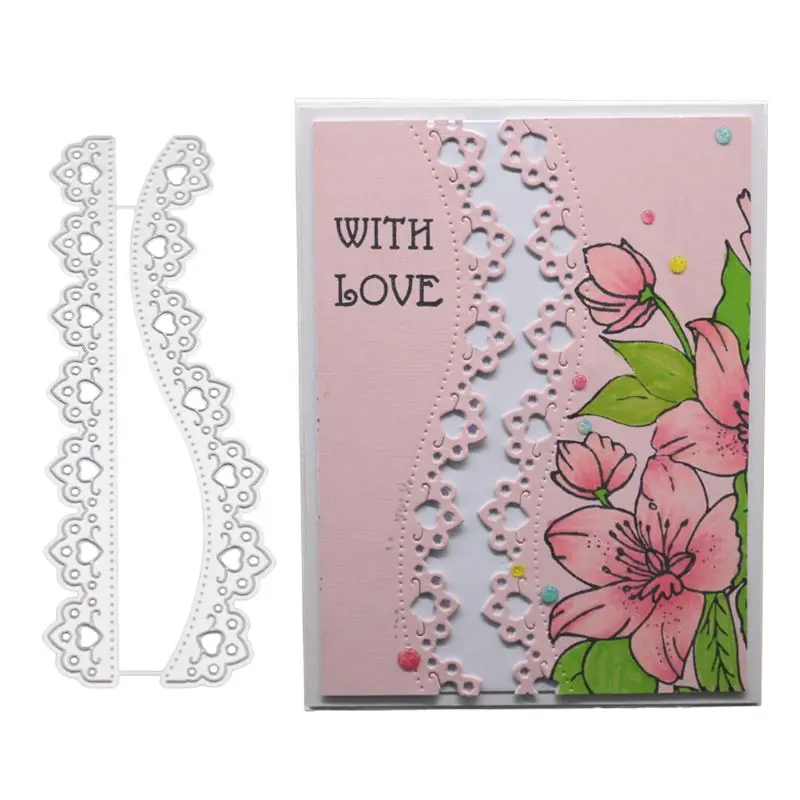 

Lace Metal Cutting Dies Stencil Scrapbooking Album Stamp Paper Card Embossing Craft Decor