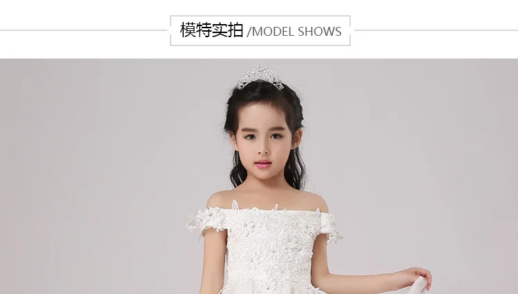 Women Kids Mother Daughter Wedding Dress Off Shoulder White Mom and Daughter Tutu Dress Performance Clothing Family Outfits Look