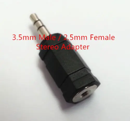 new 3 5mm male to 2 5mm female jack Adapter stereo headphone Audio Plug Connector