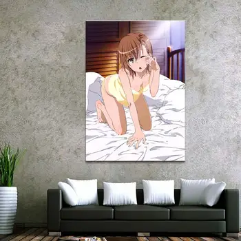 

Home Decor Canvas 1 Piece Sexy Anime A Certain Magical Index Misaka Mikoto Posters Prints Painting Home Decoration Pictures