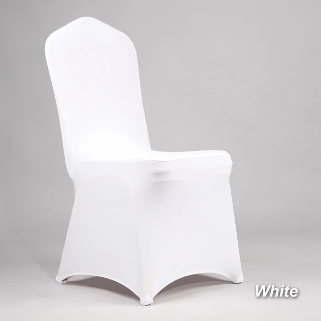 100pcs White Stretch Lycra Chair Cover Christmas Party Cheap