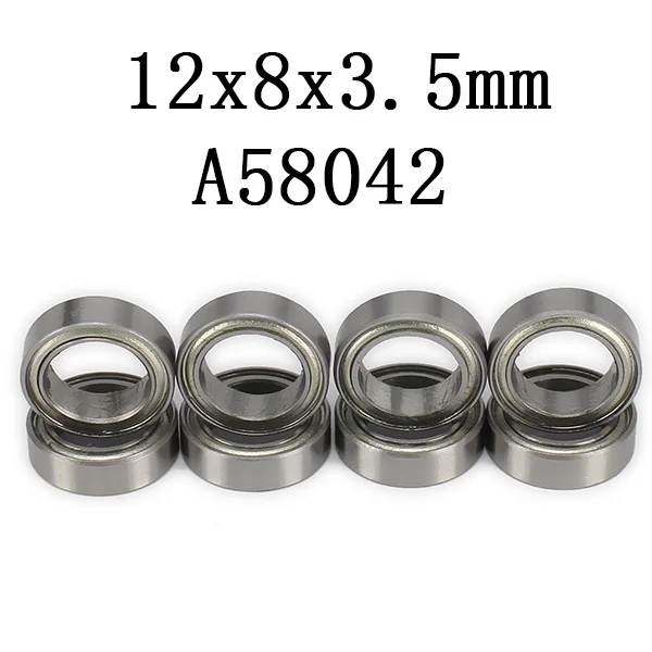 8pcs 12*8*3.5 Steel Shield Ball Bearing A959 For RC 1/18 Wltoys K929 A969 A979 