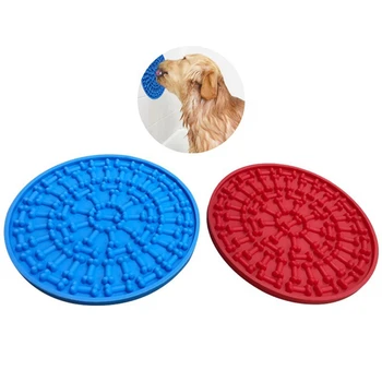 

Pet Dogs Slow Feeder Bath Buddy Dog Lick Pad Pet Bath Products Transfer Plate Bath Fixed Suction Silicone Cup Bowl Feeding Toy