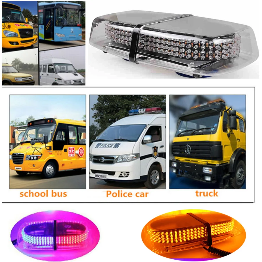 

Car styling Strobe Blasting Flashlight 240LED Red Blue Yellow Warning Light for Universal Vehicle,yellow stroboscopes 12V