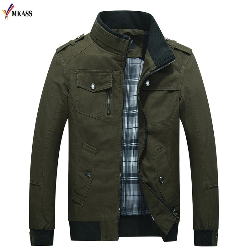 Hot Sale New Casual Men Winter Denim Jacket Military Army Soldier