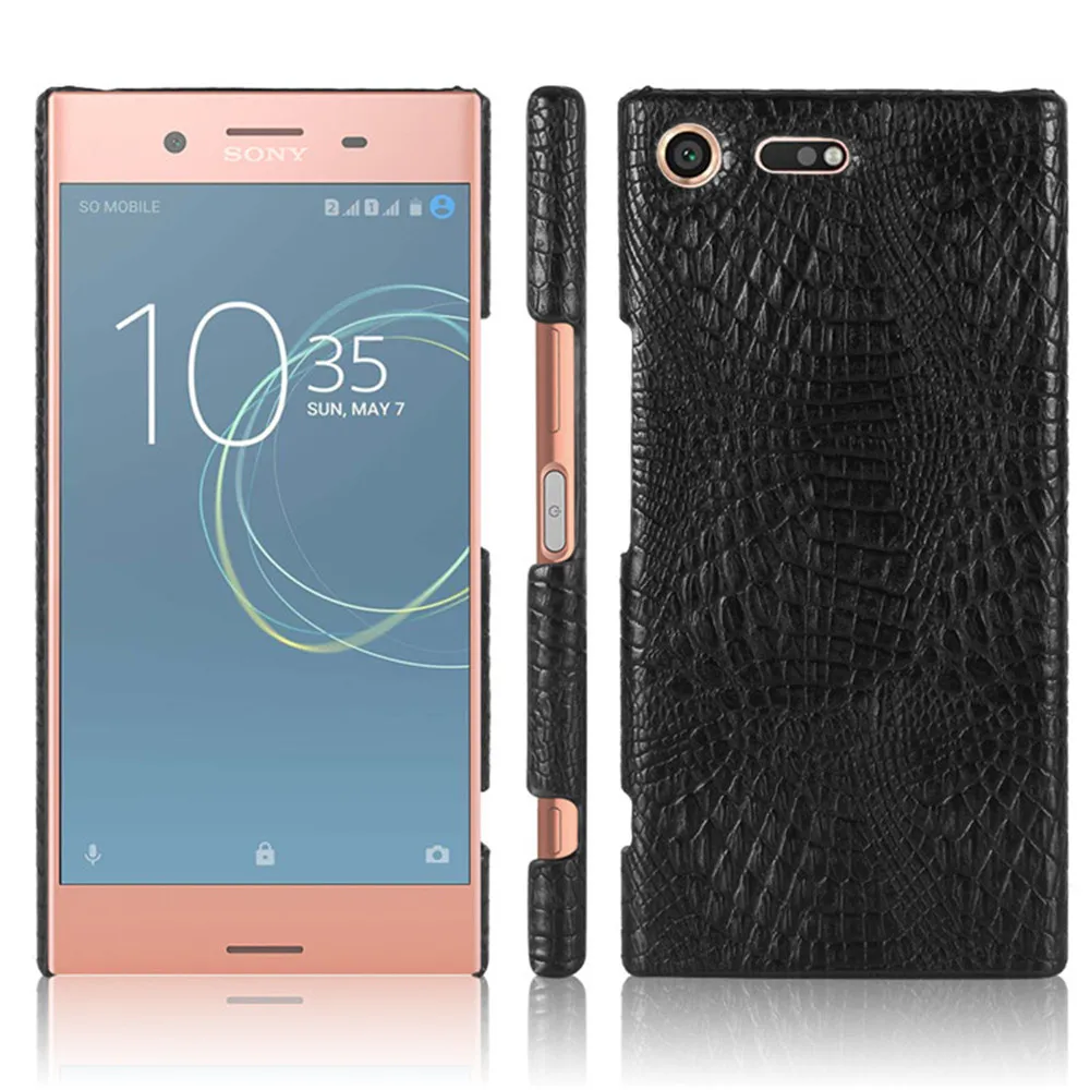 

For Sony Xperia XZ1 Compact Case 4.6" Crocodile Skin Hard Thin Back Cover Shockproof Case For Sony XZ1 Compact G8441 Phone Cases