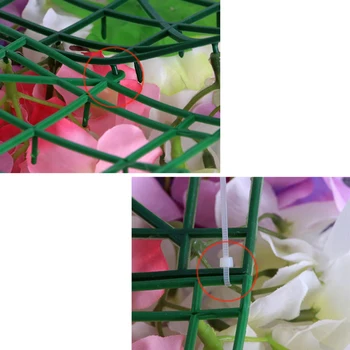 

Artificial Silk Rose Flower Wall Background Romantic Floral Rose for Wedding Party Garden Home Decor