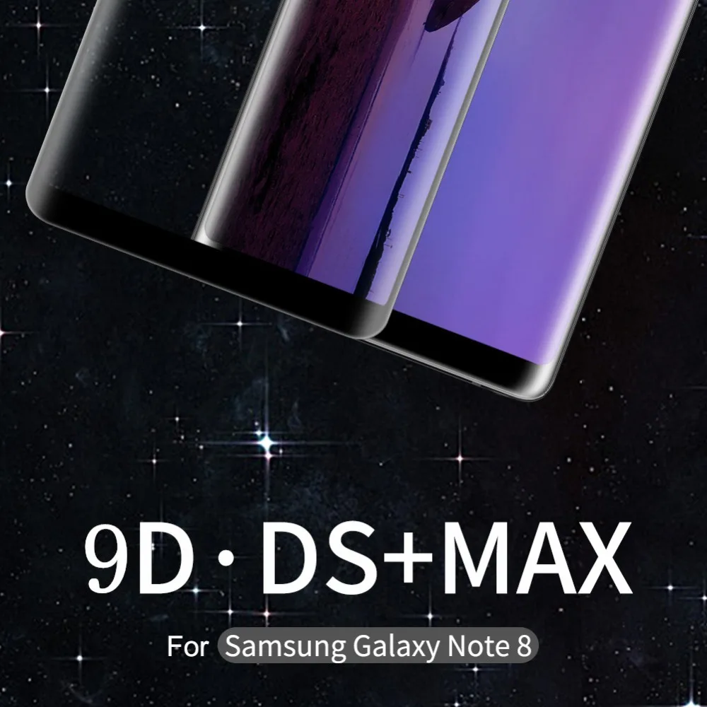Закаленное стекло NILLKIN DS + MAX 9D полностью покрытое для Samsung galaxy note 8 изогнутое