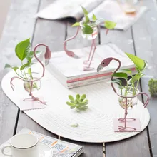 Европейский Фламинго водная культура растение цветочное искусство стеклянная ваза прозрачная креативное украшение дома столешница подарок