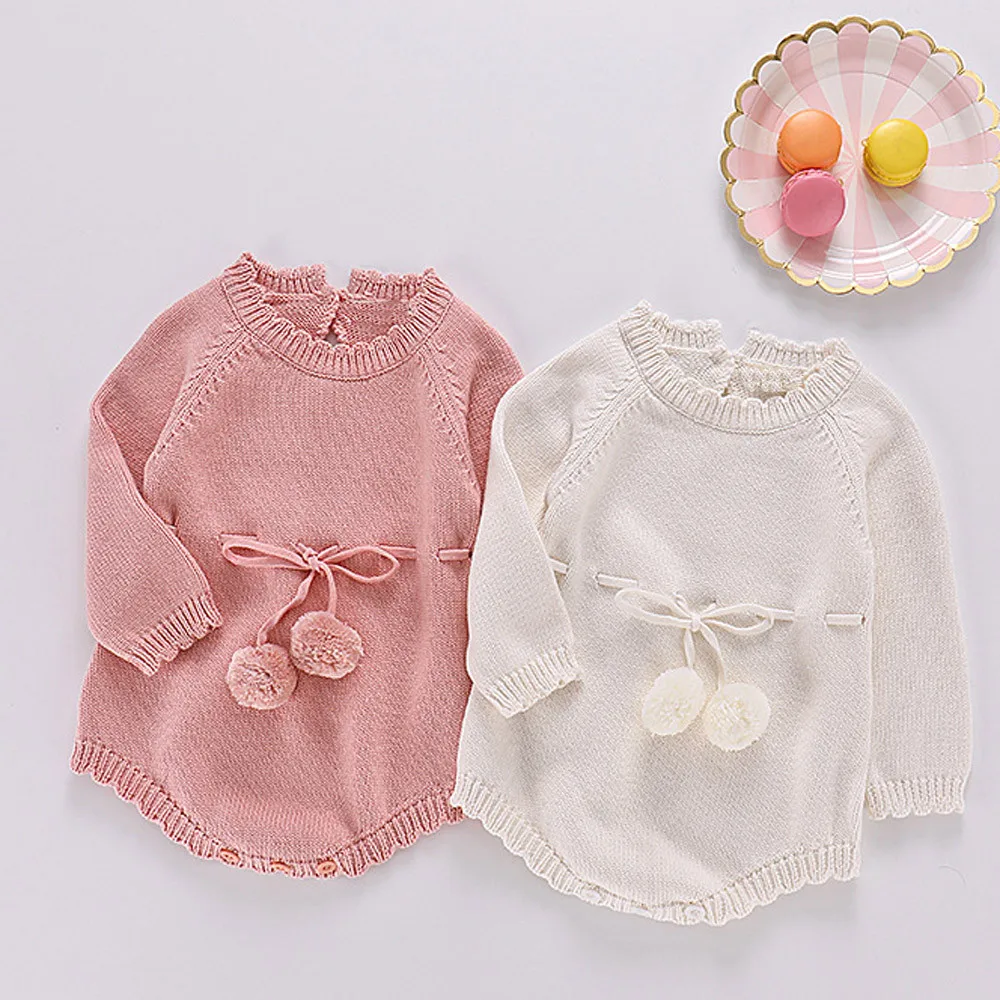

Newborn Baby Girls Boys Knitted Toddler Clothes Outfits Romper Spring jumpsuit for baby clothes new baby clothing infant