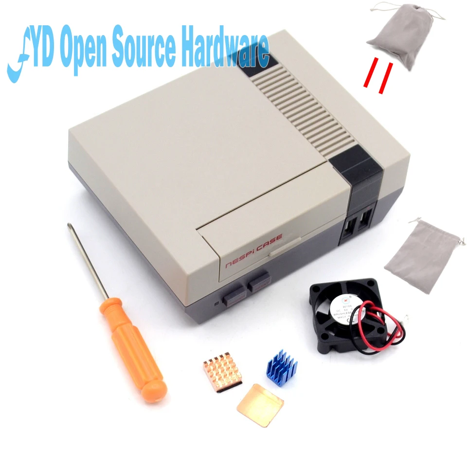 

1set high quality Mini NES NESPI CASE Retroflag Case with Cooling Fan Designed for Raspberry Pi 3 / 2 / B+