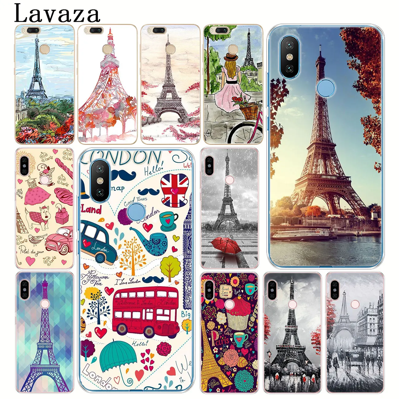 

Lavaza Paris France red Eiffel tower Phone Shell Case for Xiaomi MI Redmi 7A 6A 5A 4A GO S2 K20 Note 8 7 5 4 4X 6 Pro Plus Cover