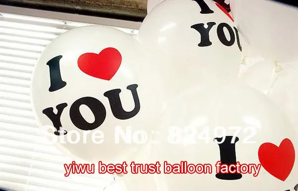 12 дюймов 3,2 г Хорошее качество i love you balloon100PCS свадебный фестиваль вечерние декоративный латексный шар