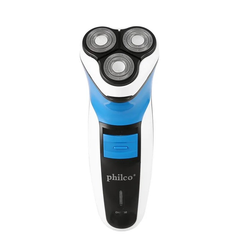 philco Portable Rechargeable Cordless Safety Men's Electric Shaver Washable Face Care Razor Triple Heads Shaving Machine