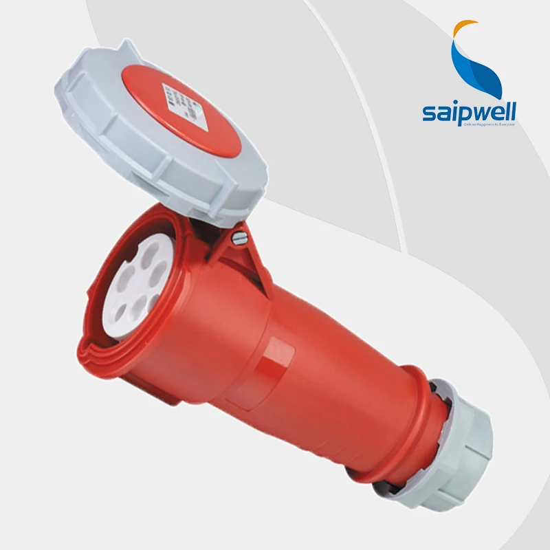 

Wholesale Saipwell 32A 400V 4P (3P+E) IP67 industrial waterproof socket EN / IEC 60309-2 3 pin industrial socket SP562