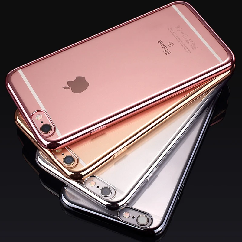 Роскошные прозрачные чехлы из ТПУ для телефонов iPhone 7 8 6 6s Plus 5 5S SE мягкий