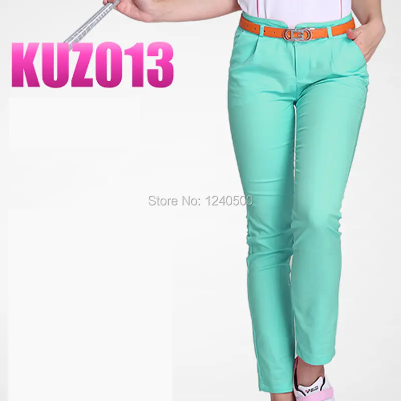 Free Shipping Ladies Custom Colorful Golf Pants-in Golf Pants from Sports & Entertainment on 
