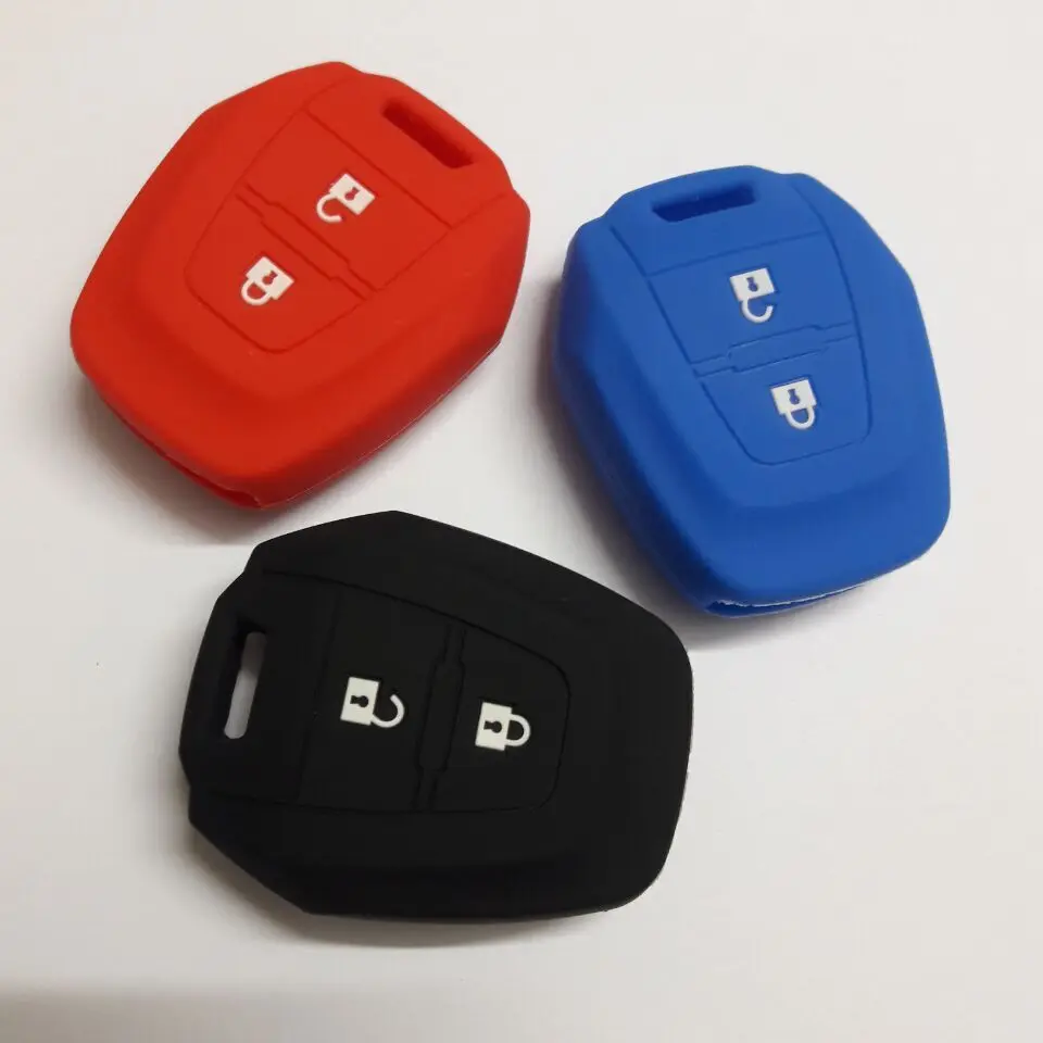 BLUE SILICONE CAR KEY COVER CASE SUITS ISUZU DMAX D MAX TRUCK UTE