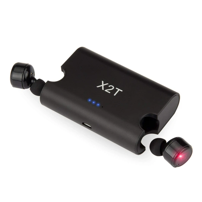 

X2T True Wireless Earbuds Dual V4.2 Wireless Headphones with Built-in Mic and Charging Case Noise Cancelling Stereo Mini Heads