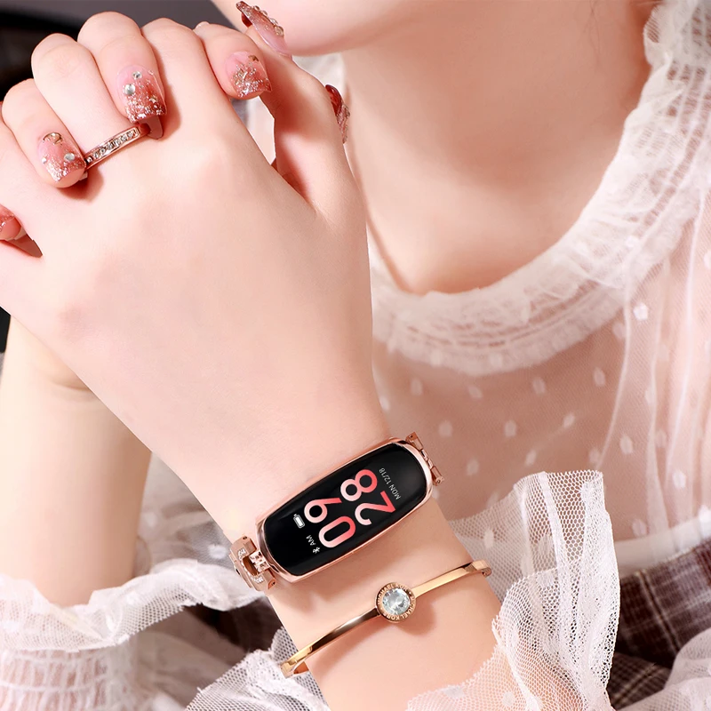 Модные женские умные часы AK16, умный браслет, сердечный ритм, кровяное давление, Женский умный браслет, фитнес-трекер, женские умные часы