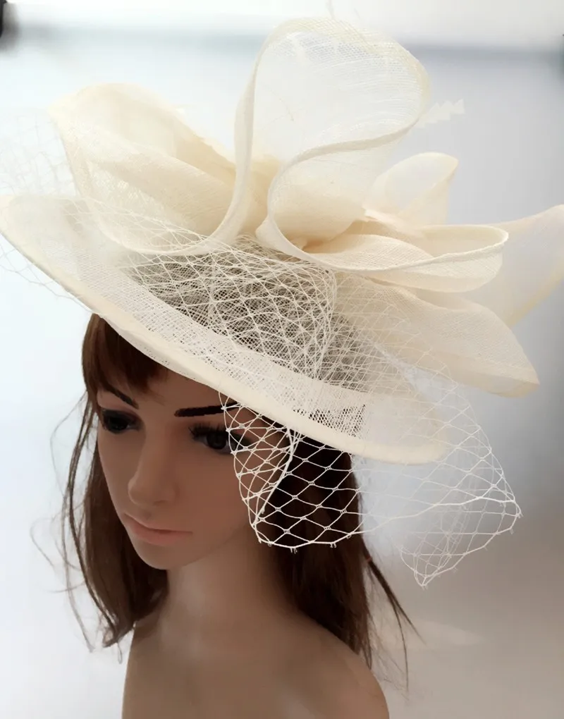 3 Colors Sinamay Wedding Party Hats 