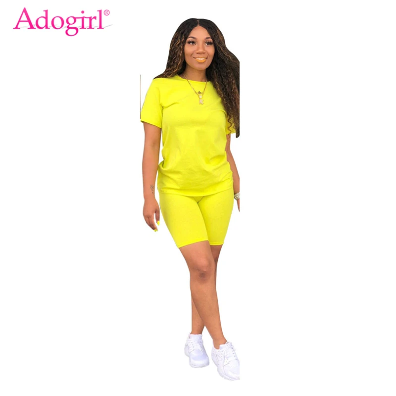Комплект спортивной одежды Adogirl Женский однотонный повседневный комплект из