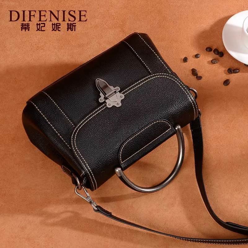 

2018 Women Fashion Genuine Leather Handbag Cowhide Messenger Bag Female Brand Designer Large Capacity Shoulder Crossbody Bag