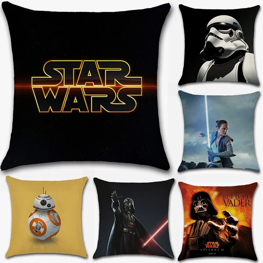 Wars Robot star force Vader cushion cover Cartoon Party Pillow case sofa Chair Decorations for home kids boy bedroom friend gift Wars Robot star force Vader cushion cover Cartoon Party Pillow case sofa Chair Decorations for home kids boy bedroom friend gift