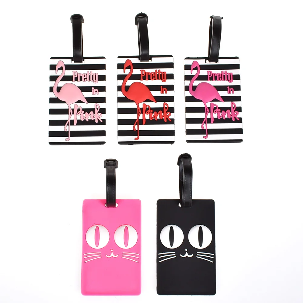 

1PCS Cute Cactus Watermelon Fruit Luggage Tag Suitcase Name ID Address Tags Fashion Silicon Label Bag Tag Travel Accessories