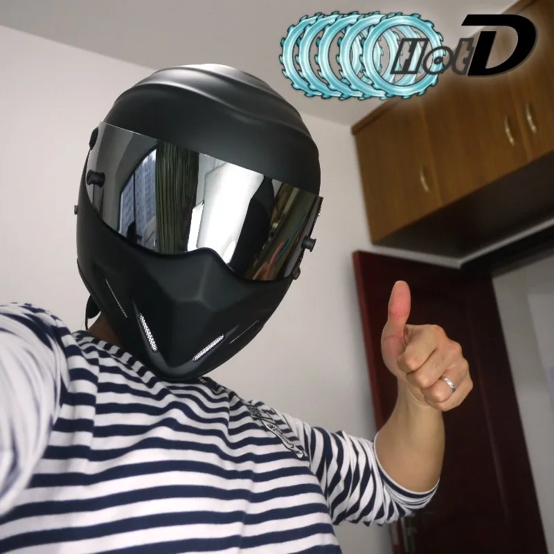 TopGear The Stig Helmet Matte Black Color With Silver Visro