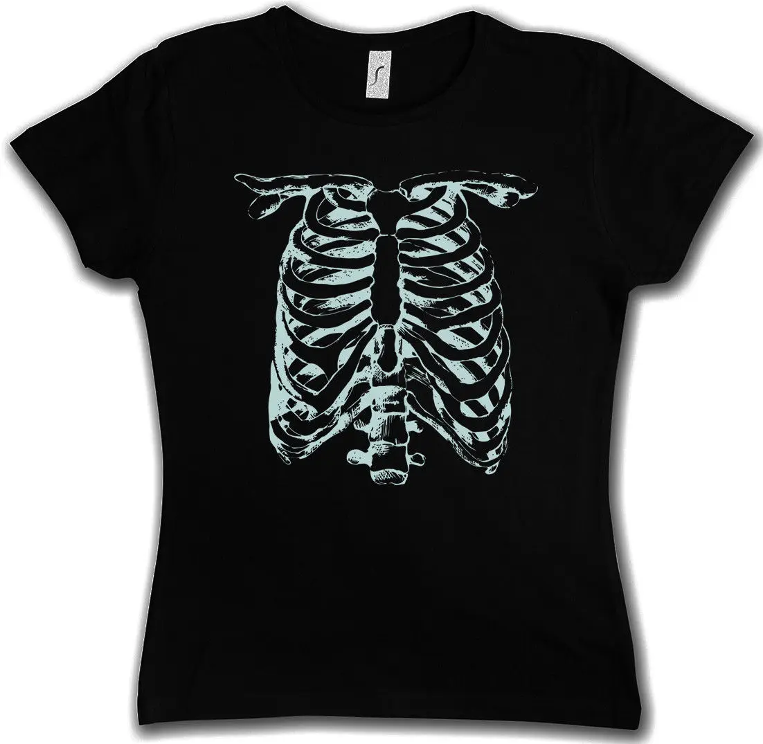Summer 2017 Cotton T shirts SKELETON II WOMAN T SHIRT Bones Halloween