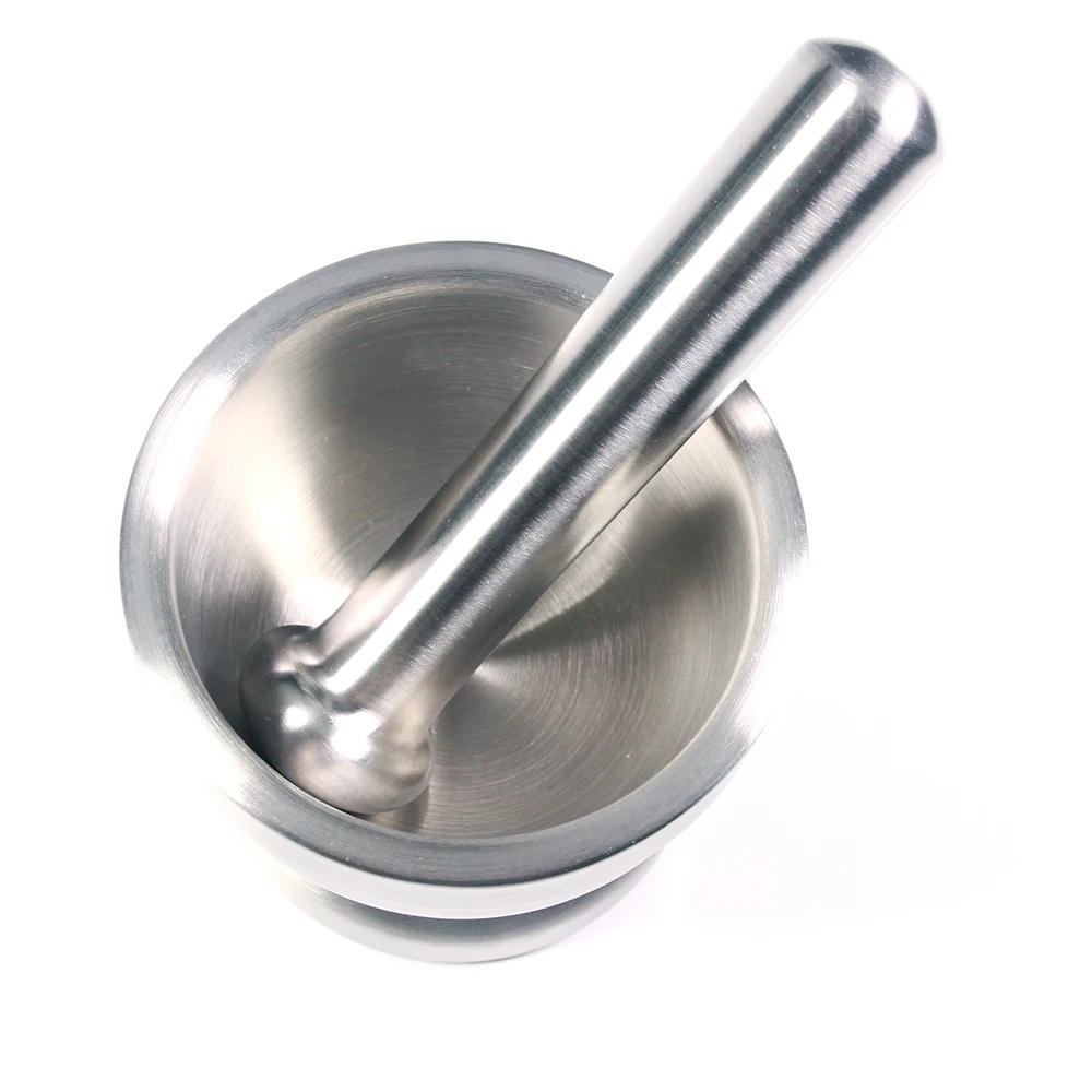 304 stainless steel mortar and pestle/spice grinder – for kitchen, guacamole, herbs, spices, garlic, cooking, medicine