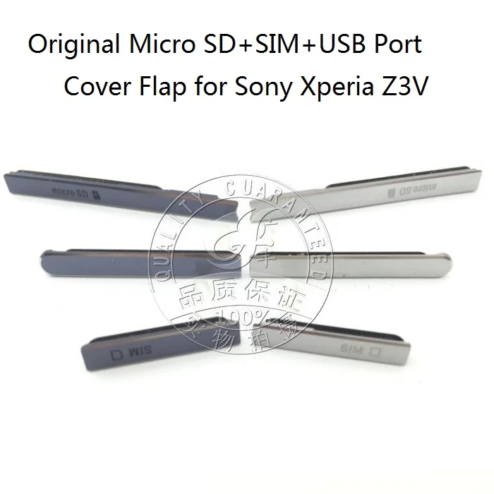 usb зарядный порт крышка заслонки для sony Xperia Z3V+ Micro SD+ SIM Слот Пылезащитная заглушка водонепроницаемый блок Крышка для Z3 Verizon