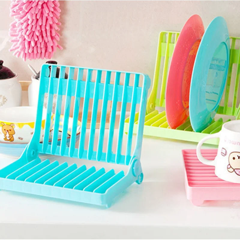 

Plastic Foldable Plate Dish Drying Drainer Rack Organizer Storage Holder Kitchen Home Kitchen Utensils Plate Storage Rack