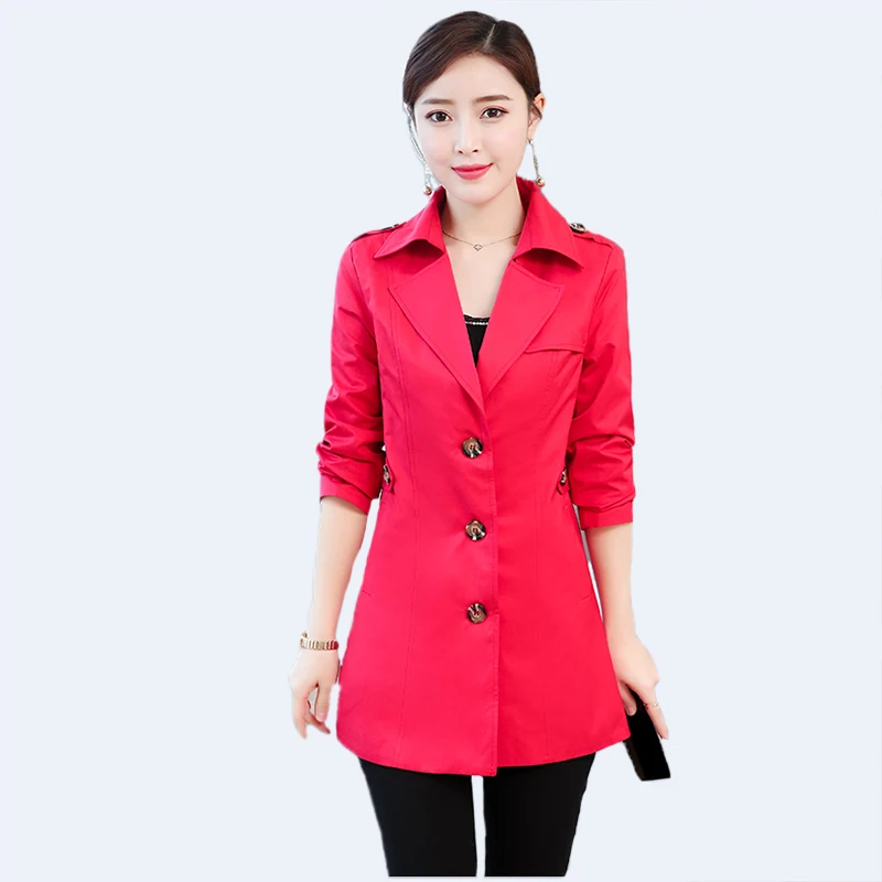 

2019 new women trench windbreaker female long section spring and autumn women coats new slim fashion coat
