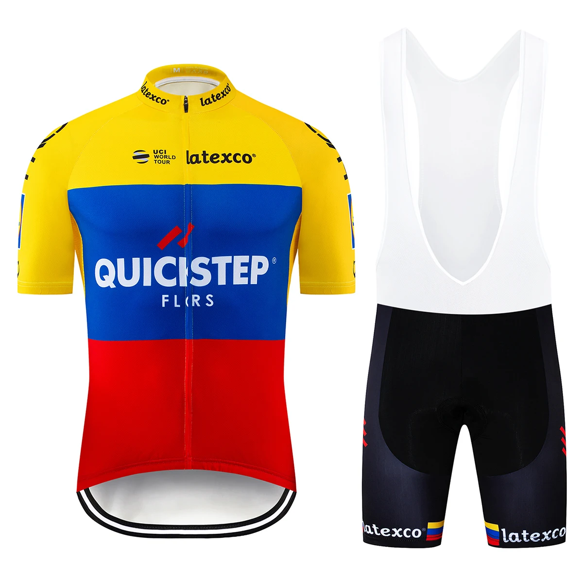 

2019 Pro Team Quick Step Cycling Jersey Set Bike Clothing Ropa Ciclismo Bicycle Wear Clothes Maillot Culotte Bib Shorts 12D Pad