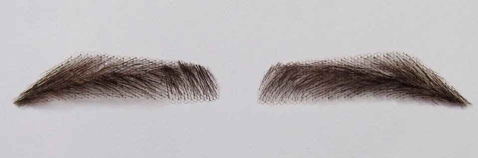 2 шт. ( 1 пар ) 100% настоящие волосы человек ложные брови / дубай король бровей темно