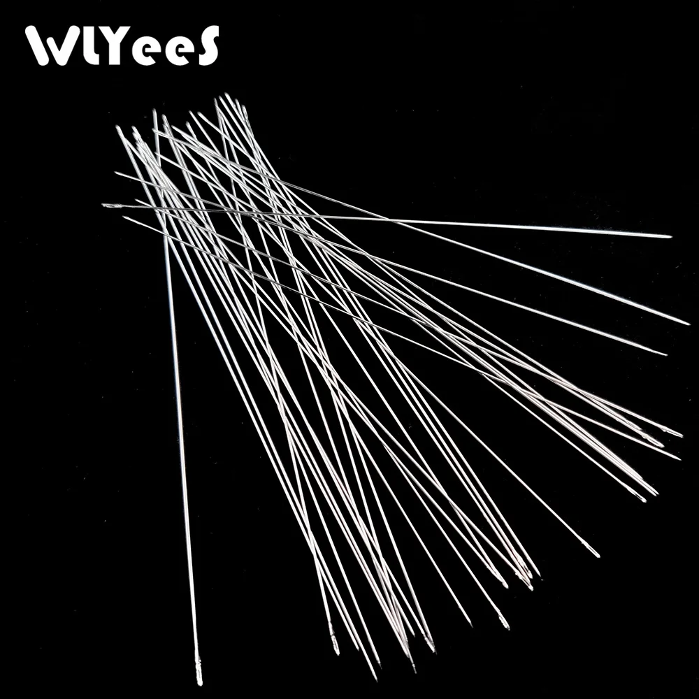 WLYeeS 30 шт. инструмент из нержавеющей стали игла для бисероплетения шнура резьбы