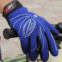 2017 Спортивные ветрозащитный Сенсорный экран перчатки осень зима теплые перчатки для катания на велосипеде для мужчин женщин кожа