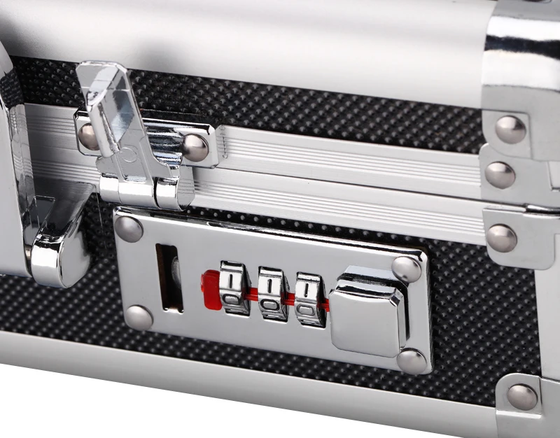 Tactical box aluminium tool case magic props file storage Hard Carry carrying box tool for Hand Gun Locking Pistol 35*27*14CM