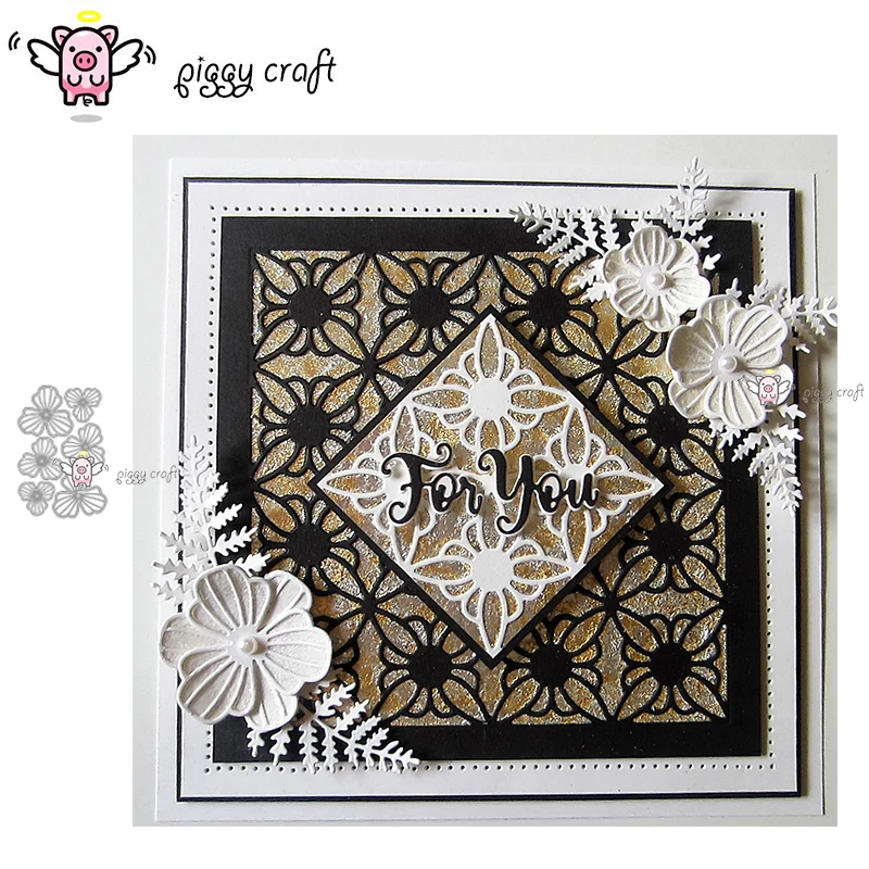 

Piggy Craft metal cutting dies cut die mold Flower petals decoration Scrapbook paper craft knife mould blade punch stencils dies