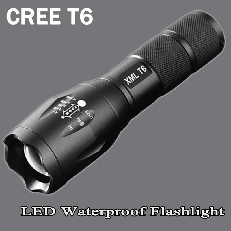 Светодиодный перезаряжаемый фонарик LM T6 linterna torch 4000 люмен с батареей 18650 мощный