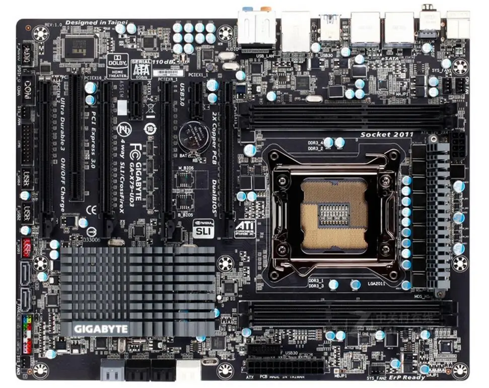 Для Gigabyte GA-X79-UD3 оригинальная б/у рабочего стола материнской платы X79-UD3 X79 разъем LGA