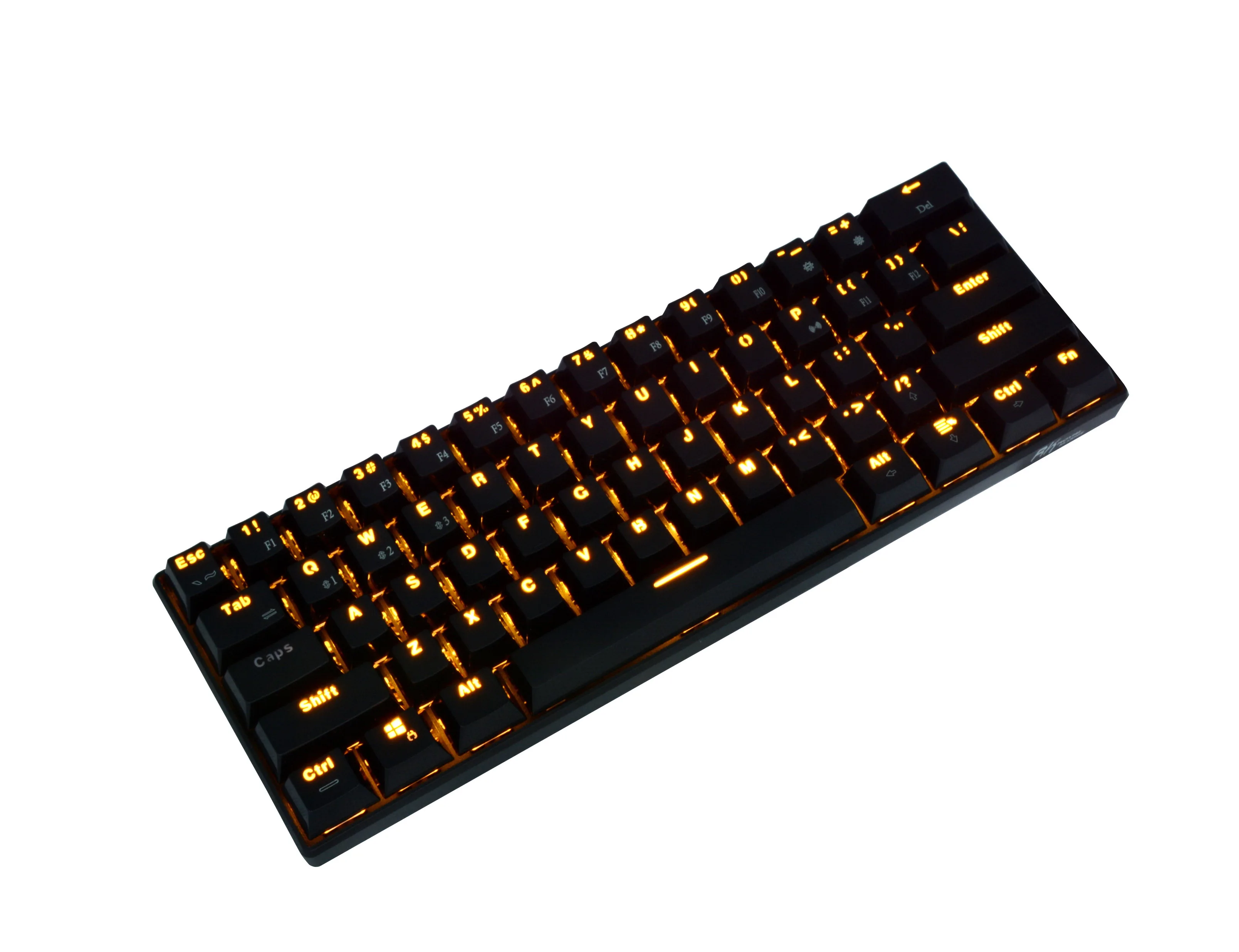 

New RK61 Bluetooth 61 Keys White LED Backlit Ergonomic Mechanical Gaming Wireless Keyboard Illuminated for Laptop Computer