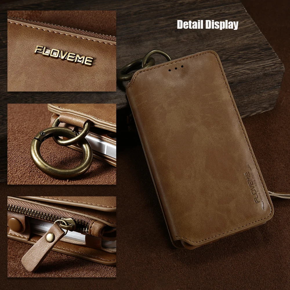 Ceny FLOVEME Retro skórzany portfel etui do Samsung S10E S8 S9 Plus S6 S7 krawędzi karty etui na telefon do Samsung Note 9 8 7 5 4 3 okładka
